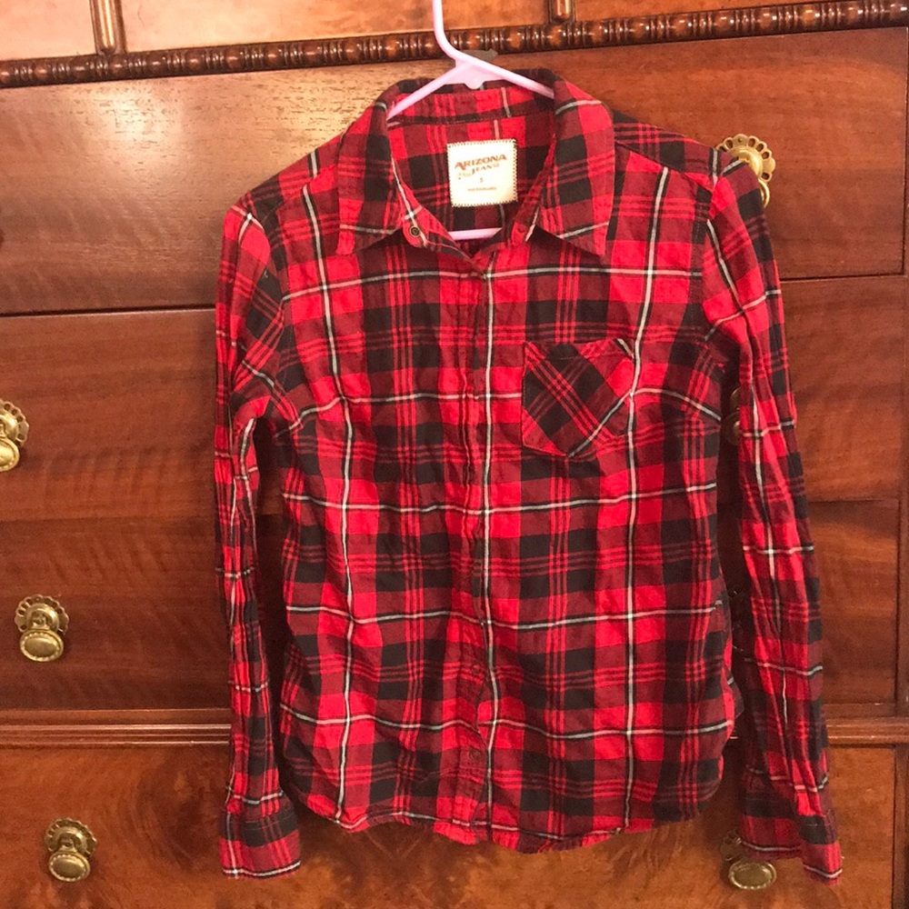 Long sleeve red and black flannel from JcPennies